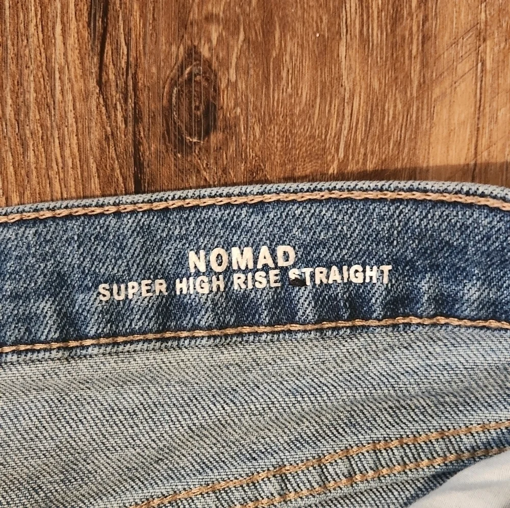 Nicole Miller New York Nomad Super High Rise Straight Denim Jeans Size 12 - Picture 12 of 15